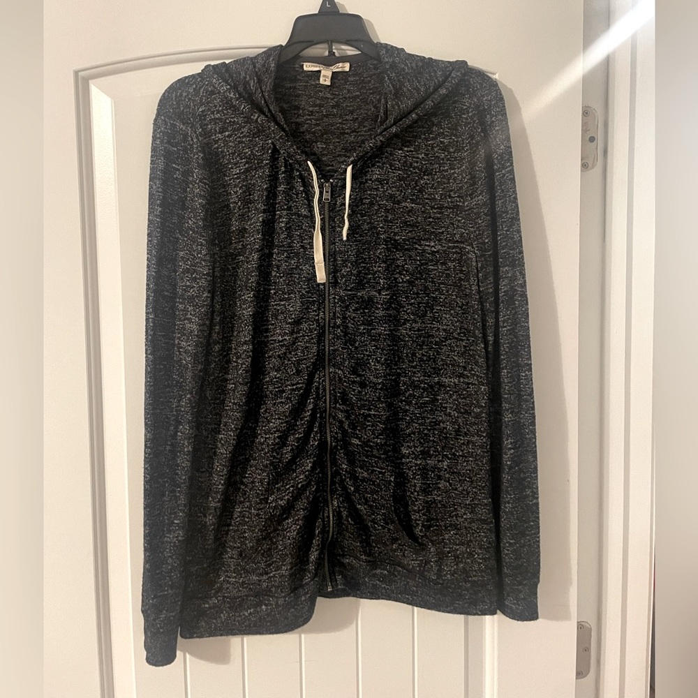EXPRESS Sz S Solid Zip-Up Hoodie